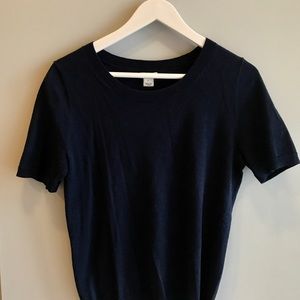 Navy Shortsleeved Sweater
